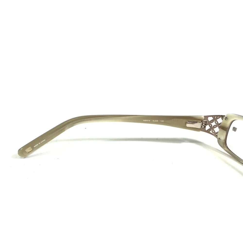 Nine West Eyeglasses Frames NW414 0LGS Brown Rectangular Full Rim 52-15-130